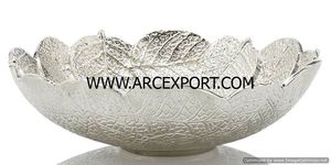 Cuenco para servir comida y fruta elegante Chapado en plata, mesa para bodas y eventos, cuencos decorativos grandes de diseño antiguo - Product Image 5