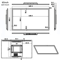 Écran LCD HD de 43 pouces requête tactile horizontale système de gestion de file d'attente de machine tout-en-un signalisation numérique