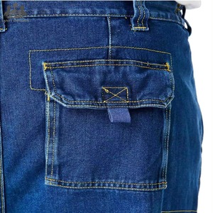 Shorts Vaqueros Vintage para Hombre, 100% Algodón, Sólidos, Casuales, Holgados, Transpirables, Ropa de Calle de Verano, Venta al Por Mayor Personalizada - Product Image 4