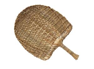 Handfan-juego hecho de ratán Natural/bambú/Algas artesanales para verano, 99 DATOS dorados, 100% - Product Image 6