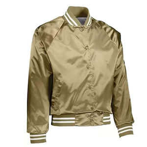 Veste légère en satin pour hommes Veste en satin imperméable, coupe-vent et respirante pour l'hiver avec col montant et design OEM Veste en satin pour hommes - Product Image 3