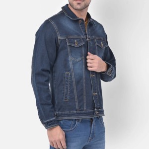 New Arrival Stylish Eco-Friendly Breathable <b>Waterproof</b> Winter <b>Jacket</b> Men Denim Stand Collar Ripped Pocket <b>Plus</b> <b>Size</b> <b>Jacket</b> - Product Image 2