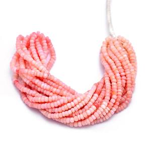 Perles rondes facettées en opale rose AAA 4 mm-5 mm, opale rose naturelle multicolore, pierre semi-précieuse, perles en vrac pour la fabrication de bijoux - Product Image 2