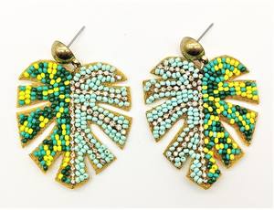 Boucles d'oreilles en pierre naturelle faites à la main pour femmes élégant rétro coréen mode fête bijoux mariage adapté vacances cerceau mariage - Product Image 3