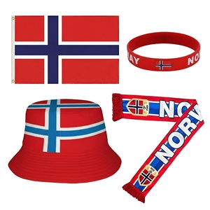 2026 Norvège Coupe du Monde de Football Accessoires pour supporters Marchandises Produits Souvenirs Drapeaux Chapeaux Casquettes Écharpes Bracelets Ensembles Cadeaux Zone des Fans - Product Image 1