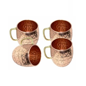 Tasses en cuivre en céramique de haute qualité faites à la main nouvelles tasses modernes en cuivre pour la bière et l'eau potable vente élevée - Product Image 4