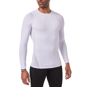 Chemises de Compression de haute qualité couche de base chemise d'entraînement en Polyester hommes Fitness chemise de Compression à manches longues pour hommes - Product Image 5