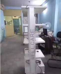 Chariot de moniteur laparoscopique en acier inoxydable de haute qualité meilleur prix de la Source d'alimentation manuelle du fournisseur indien - Product Image 3