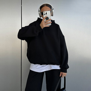 Ensemble sweat-shirt et jogging pour femme, logo personnalisé, 100% coton, écologique, respirant, couleur unie, imprimé, sweat-shirt pour l'hiver - Product Image 4
