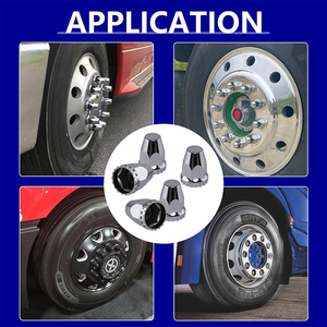 Tapas para Tuercas de Rueda de Camión, 33 mm, Cromadas, ABS, Plateadas, Atornillables, para Cubierta de Eje de Rueda, Modelo NEOPLAN Advanced <span class=keywords><strong>DSN</strong></span> 1983-1990 - Product Image 6