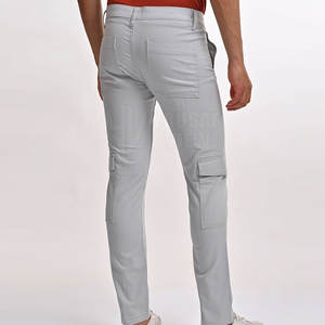 Pantalones cargo de hombre ligeros de cintura alta informales con logotipo personalizado, hechos a medida con estilo único - Product Image 3