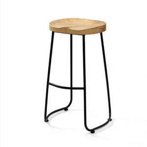 Taburete Mesa Estilo de madera para el hogar y hoteles de lujo Marco de hierro de metal Muebles de mármol de café - Product Image 1