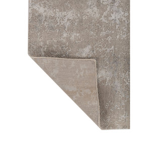 Alfombra Erbe de Lana y Seda de Bambú Anudada a Mano, Gris y Negra, Abstracta, para el Hogar, Pasillo, Forma Rectangular, 10 mm, para Habitación de Adolescentes - Modelo - Product Image 5