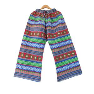 Pantalones de Yoga de verano de algodón para mujer, pantalones completos hechos a mano, cintura elástica, cómodo estilo informal frontal plano para vacaciones, venta al por mayor - Product Image 1