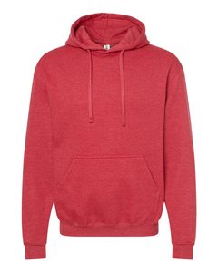 Tultex Fleece Hoodie Soft and Cozy 80/20 Ring-Spun Cotton/Polyester Blend Hoodies Heather Red Fleece Sweatshirts Lightweight - Product Image 4