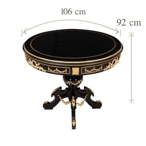 Luxury Classic <b>Black</b> Entryway <b>Table</b> Brass And Wood - Product Image 3
