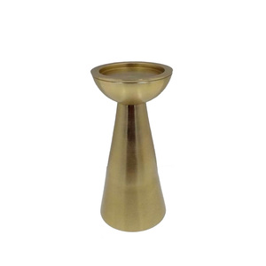 Modern Design Metal Candle <b>Pillar</b> Holder Gold Finished For Home Wedding Christmas Tabletop <b>Lighting</b> Decor Handmade Bulk - Product Image 1