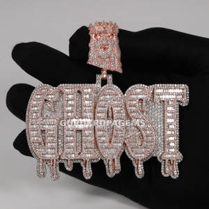 จี้ใหม่พราวที่สร้างขึ้นใน14KT สีโรสโกลด์ประดับด้วยเพชรที่งามตามเหลี่ยมและเจียระไนในห้องปฏิบัติการ - Product Image 3