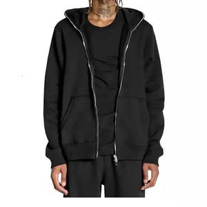 Sweat à capuche zippé unisexe personnalisé vierge Sweat à capuche zippé en coton épais de meilleure qualité Sweat à capuche zippé complet imprimé - Product Image 5