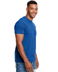 เสื้อยืดคอกลม CVC รุ่นพรีเมียม Level 6210 สีน้ำเงินรอยัล ผ้าฝ้าย 100% พิมพ์ลายตามสั่ง ระบายอากาศได้ดี เป็นมิตรกับสิ่งแวดล้อม - Product Image 5