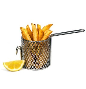 Panier de serveur de friture en maille d'acier inoxydable avec logo personnalisé, panier de friture en acier inoxydable, panier de service en maille, serveur de panier de friture - Product Image 1