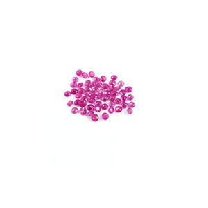 Natural Mozambique Untreated Ruby Calibrated <b>Rounds</b> 2mm & 3mm Faceted <b>Cushion</b> Cut Fine Quality Crystal Gemstone Red & Pink Color - Product Image 3