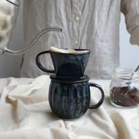 Mug à café en céramique Asayu Japon, bleu marine foncé, fabriqué au Japon, 265g, Made in Japan
