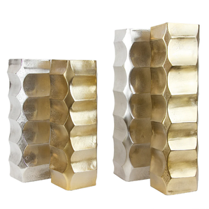 AK แจกันดอกไม้ทำจากโลหะทองเหลืองสีทอง & สีเงินชุดแจกัน2อันที่ทันสมัยสำหรับการตกแต่งภายในโรงแรม/การตกแต่งที่เน้นการตกแต่ง - Product Image 2