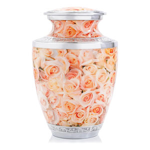 Urnas de cremación de Metal impresas en blanco para cenizas humanas Urnas de entierro masculinas y femeninas adultas para cenizas Urnas de cremación para adultos - Product Image 2