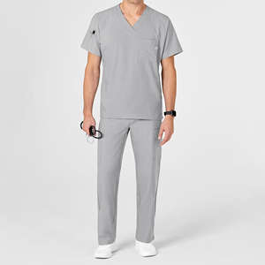 Conjuntos de Uniformes Médicos de Lujo para Mujer, Tejidos 100% Algodón, Pantalones Jogger, Detección de Agujas, Fusión sin Costuras, Colores y Logotipos Personalizables - Product Image 1