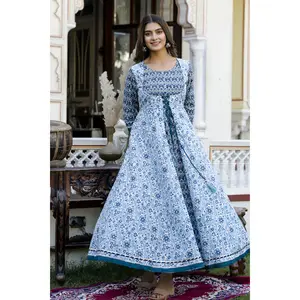 Base régulière collection de Jaipuri kurta avec prix de gros vêtement ethnique pour femmes et filles indiennes dernier prix de gros