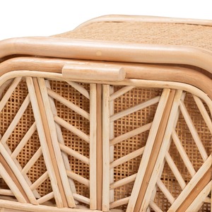 Table de chevet en rotin naturel avec tiroir Table de chevet en rotin de style bohème pour meubles de chambre à coucher - Product Image 5