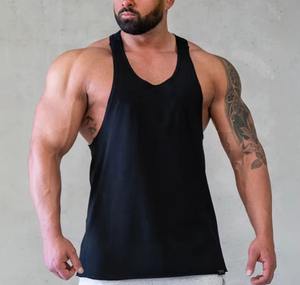 Top de débardeur pour hommes en tissu respirant pour l'entraînement, hauts de gymnastique unis pour les gars, vêtements de sport, vente en gros - Product Image 1