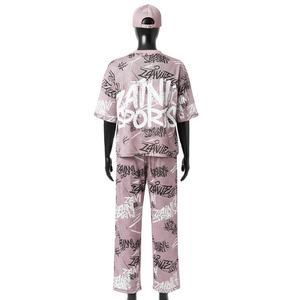 Ensemble 2 pièces pour femmes en maille polyester de haute qualité, 180 GSM, respirant, rose, imprimé par sublimation, logo personnalisé, tenue pour femmes - Product Image 2