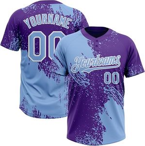 Venta al por mayor personalizado Softball béisbol Jersey hombres mujeres jóvenes equipos uniformes equipo nombre Número todo en blanco ropa deportiva béisbol Jersey - Product Image 1
