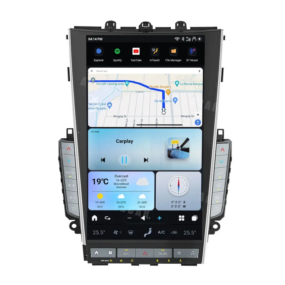 Aucar 13.6 "Nieuwste Android 13 Dvd-Speler Auto Video Radio Gps Navigatie Stereo Voor Infiniti Q50 Q50l Q60 Q60l Mark 7 2014-2019