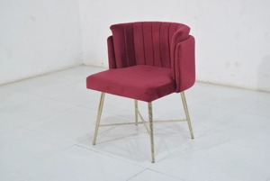 Chaise de salle à manger capitonnée en tissu pour la maison, le bureau et le bar à domicile, meubles de chambre à coucher, fabrication artisanale, vente en gros - Product Image 5
