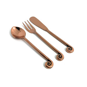 Ensemble de couverts modernes en laiton avec poignée torsadée pour la maison, le Restaurant, l'hôtel, en forme d'ananas - Product Image 5