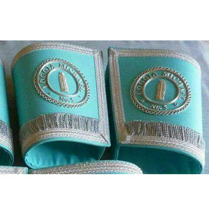 Gantelets à la main de la meilleure qualité manchettes brodées avec des insignes à franges cadeaux artisanat en métal manchettes franc-maçon utilisé qualité supérieure 2025 - Product Image 3