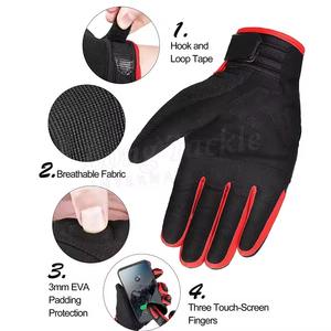 Gants de moto en cuir véritable haut de gamme unisexe avec logo personnalisé pour les courses de motos et les sports pour le cyclisme - Product Image 2