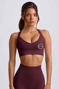 2025 nuevo color sólido mujeres fábrica al por mayor sin costuras de talla grande mujeres cómodo transpirable Yoga deportes ajustable sujetador de las mujeres - Product Image 2