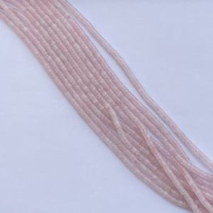 Piedra de cuarzo rosa Natural de 4mm, hebras de cuentas Heishi lisas, cadena de piedras preciosas sueltas para hacer joyas, collar, pulsera en línea - Product Image 3