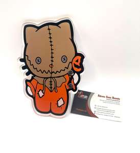 Carreaux de cils en acrylique personnalisés pour Halloween Pince à épiler ovale Design durable Logo personnalisé Horreur Kitty Carreaux de cils - Product Image 1