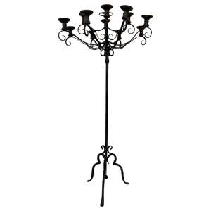 Home Decorative 5 Arms Iron <b>Candelabra</b> <b>Black</b> Finished for Wedding Party Living Room Interior Decorations Floor <b>Candelabra</b> - Product Image 4