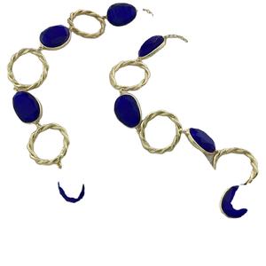 Collier élégant en fil torsadé et pierres précieuses plaqué or Collier en fil de perles et de laiton Bijoux Cadeaux Collier pour femmes - Product Image 2