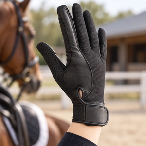 Gants d'équitation unisexes d'hiver légers, imperméables, respirants, à doigts entiers, antidérapants, protecteurs, pour l'entraînement équestre, en PU - Product Image 6