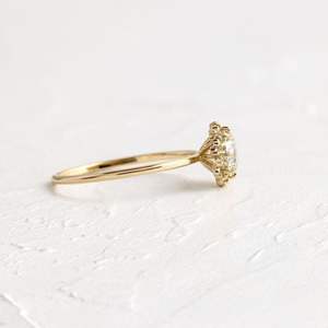 Anillo de Compromiso con Halo de Diamante Cultivado en Laboratorio, Anillo de Diamante Cultivado en Laboratorio Certificado, Plata 925, Anillo de Propuesta, Anillo de Diamante RITZIN para Mujer - Product Image 2