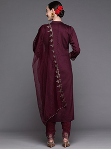 נשים ויסקוזה מסורתי תערובת <span class=keywords><strong>kurta</strong></span> סט סדרה רקומה שמלה פקיסטנית רקומה שמלה פקיסטנית - Product Image 2