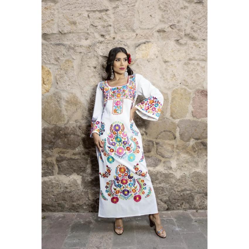 Wholesale White Mexican Dress Long Sleeve Bohemian Style | Alibaba.com Wholesale White Mexican Dress Long Sleeve Bohemian Style | Alibaba.com