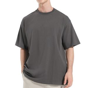 Camiseta de gran tamaño de peso pesado Logotipo personalizado Impresión Liso 300gsm Camiseta de manga corta en blanco 100% Camiseta de algodón para hombres - Product Image 1